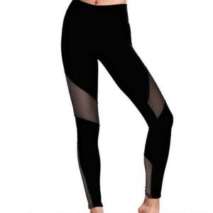Victoria’s Secret PINK Black Mesh Bonded Leggings - XS